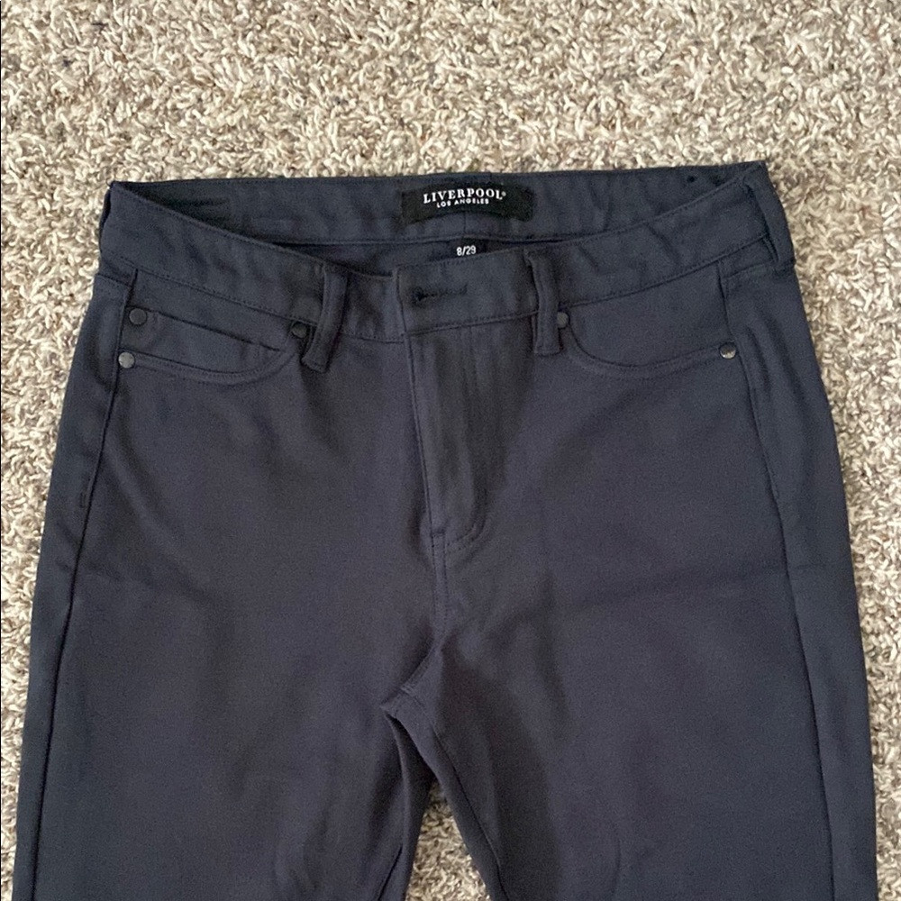 Liverpool Charcoal Grey ankle pants with Stretch